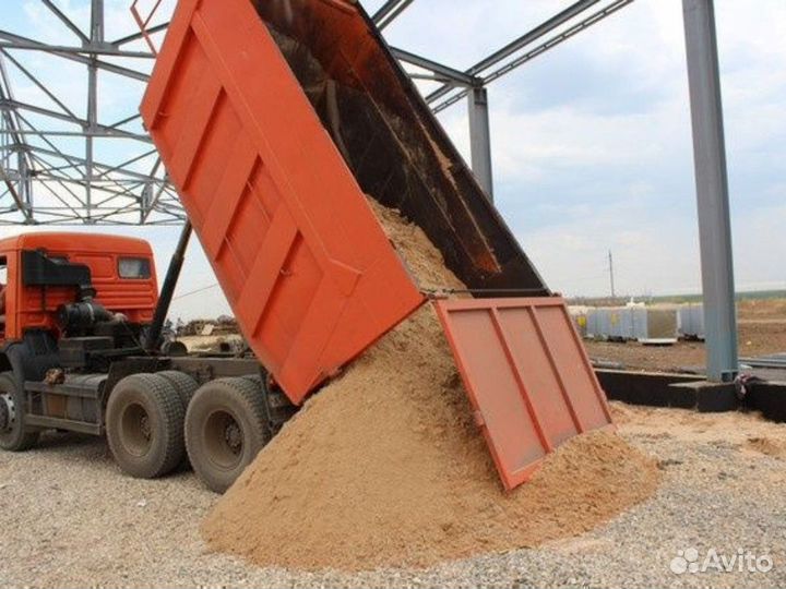 Песок \ Щебень карьерный оптом от трех кубов