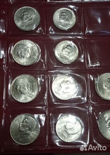 2 монеты Сталин, серебро, Чехословакия 1949г