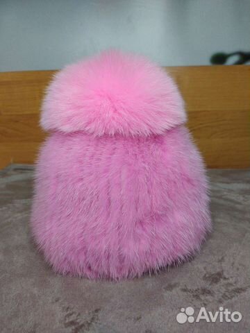 Шапка из вязаной норки