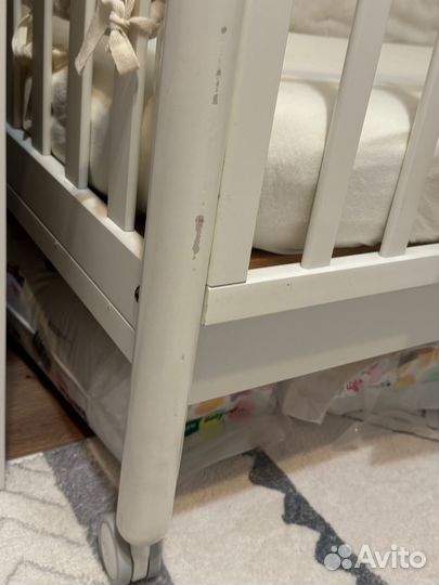 Детская кроватка для новорожденных с матрасом