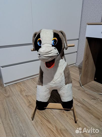 Детская игрушка собака качалка