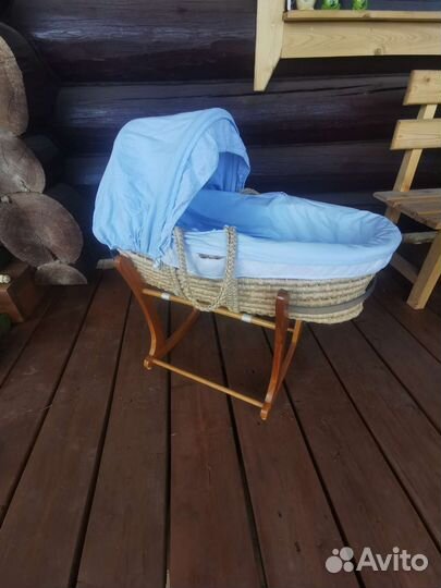 Люлька-переноска плетёная с подставкой