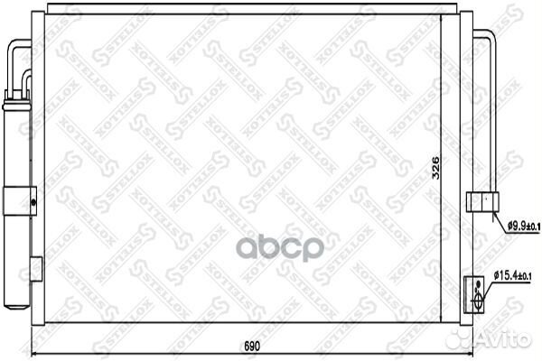 10-45524-SX радиатор кондиционера с осушителем
