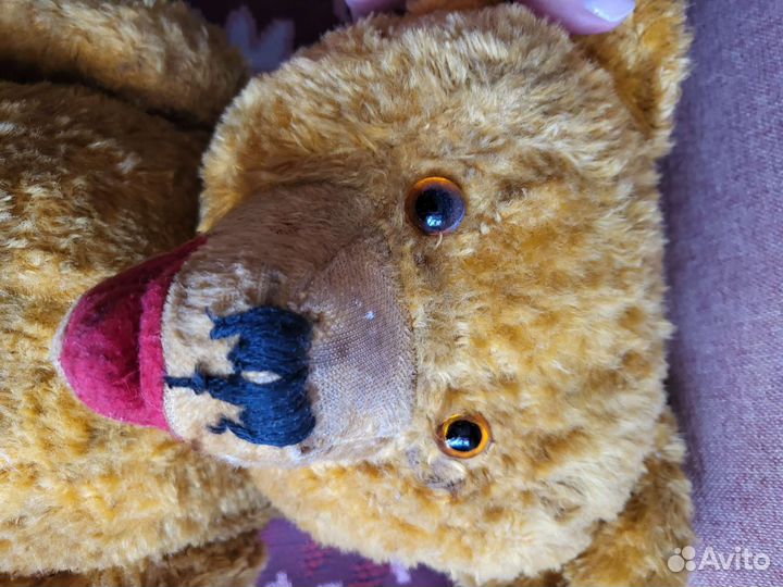 Медведь плюшевый старый