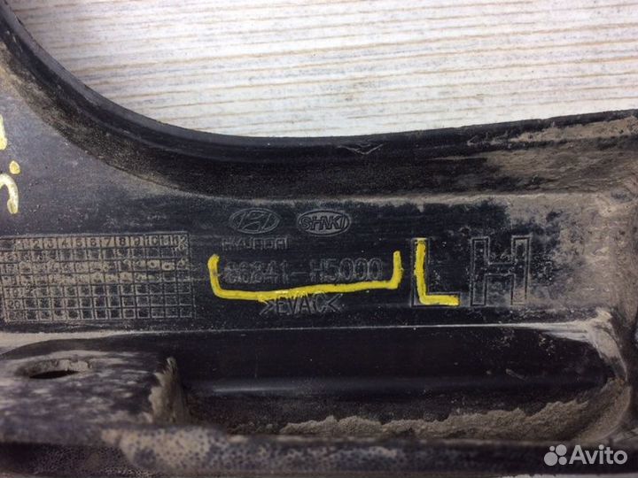 Брызговик задний левый Hyundai Solaris седан G4LC