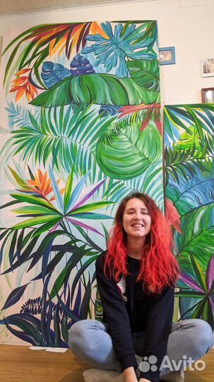 Художественная роспись стен в квартирах, кафе и др