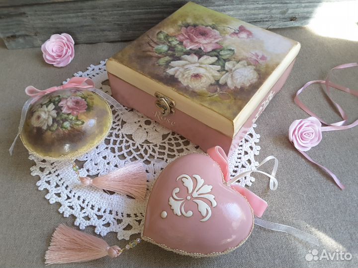 Набор подвесок в шкатулке интерьерное украшение