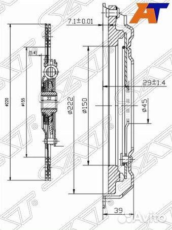 Комплект сцепления seat altea