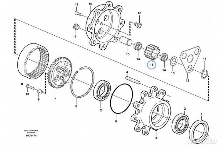 11988585 (VOE11988585) Шестерня сателлит бортового