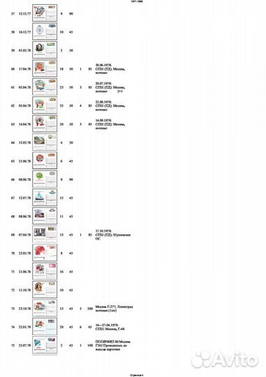 Почтовые карточки СССР 1977-91 пк с ом и сг пксом