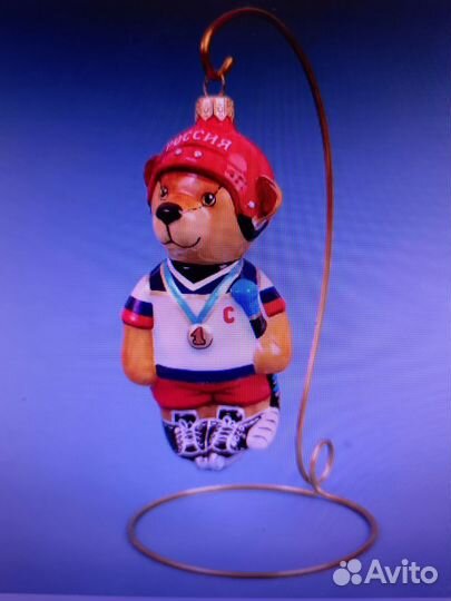 Елочные игрушки Ариель Мишка Хоккеист