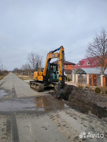 Услуги мини экскаватора с гидробуром+гидромолот