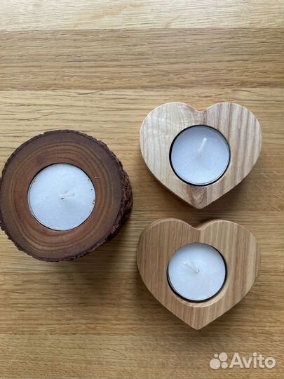 Подсвечники из дерева