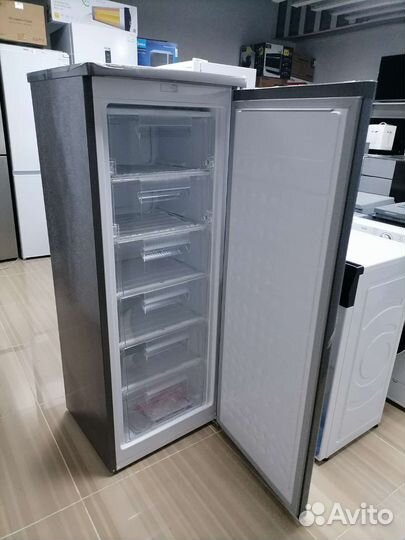 Морозильный шкаф новый серый 168 литров