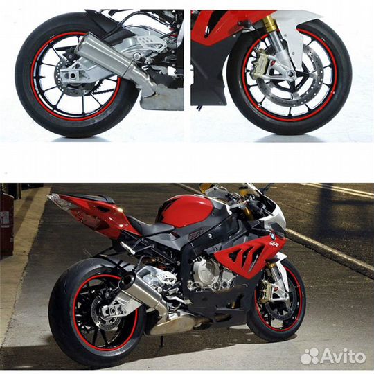 Наклейка светоотражающая на обод колеса