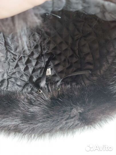 Мужская шапка норка,кожа