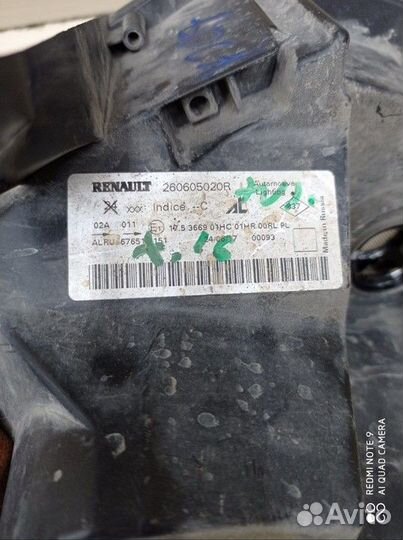 Фара передняя левая Renault Duster