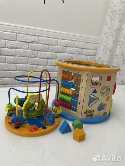 Развивающие деревянные игрушки бизиборд