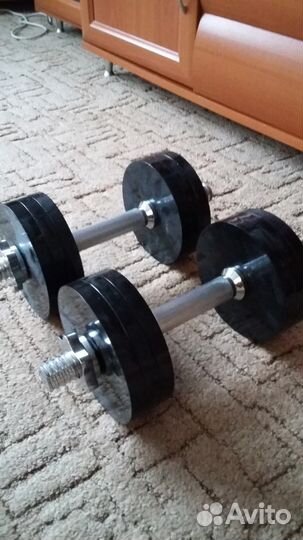 Продам гантели 2 шт вес одной гантели 16кг