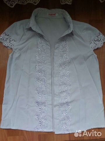 Блузка школьная белая для девочек 146 152