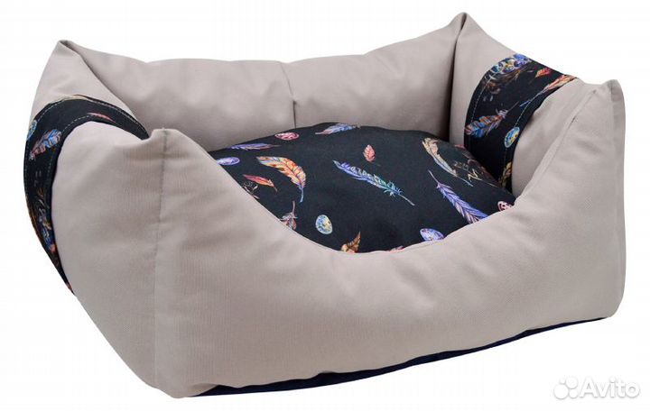 700111 лежанка пухлик Птицы» мебельная ткань №1 43