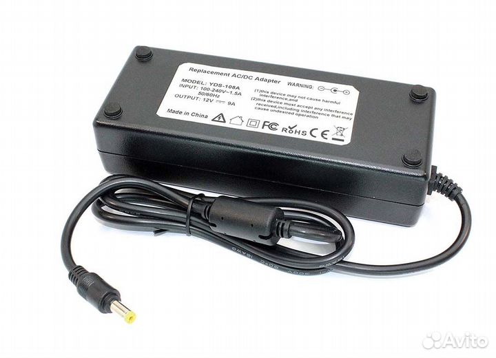 Блок питания для монитора и телевизора LCD 12V 9A