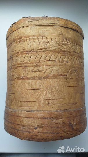 Бутыль старинная в берестяном туеске (5л)