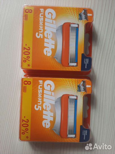 Сменные лезвия Gillette fusion, 8шт