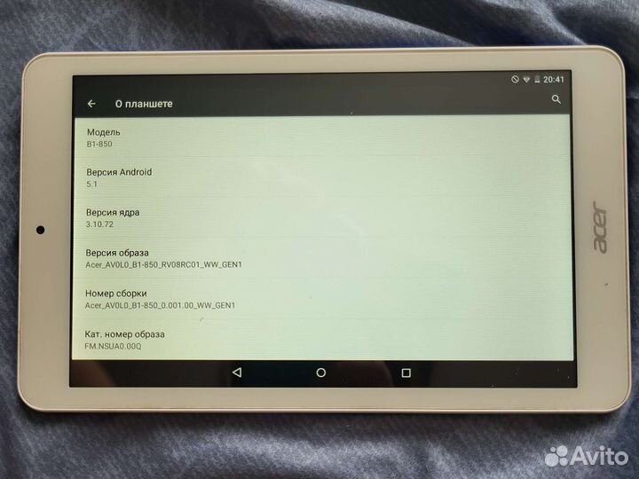 Планшет acer