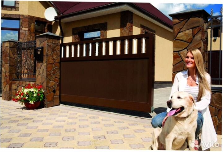 Откатные ворота с установкой