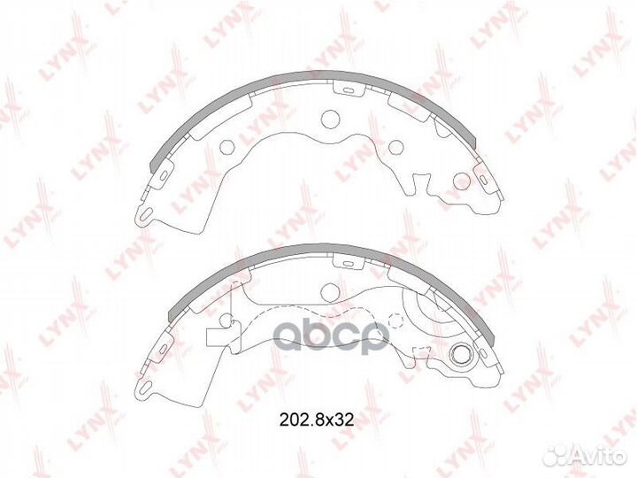 Колодки тормозные барабанные зад BS4402 LYN