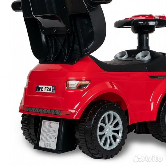 Каталка детская с ручкой Sport Car красный