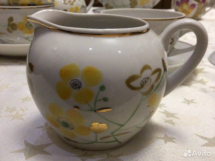 Чайный сервиз Желтый цветок Пролетарий 1958г