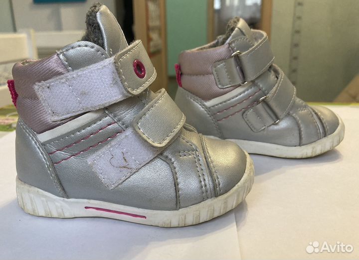 Кожаные Ботинки для девочки 19 размер