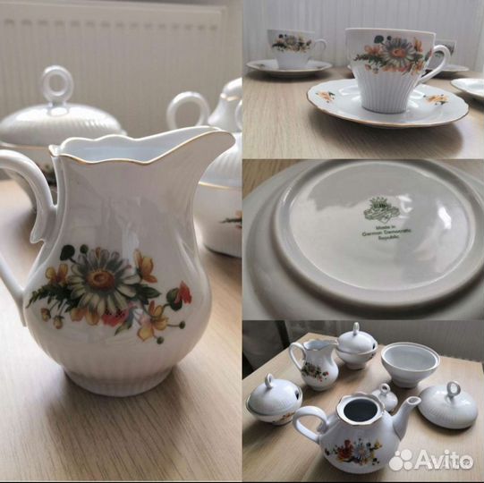 Сервиз чайный Тиренгия, Германия. Jlmenau