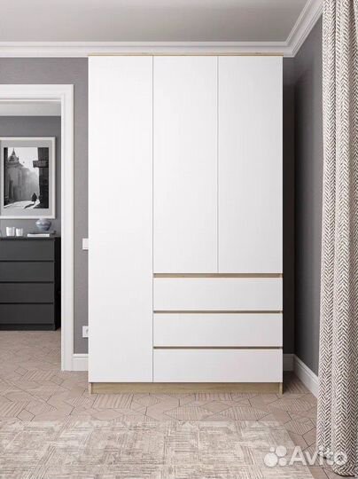 Шкаф распашной с выдвижными ящиками