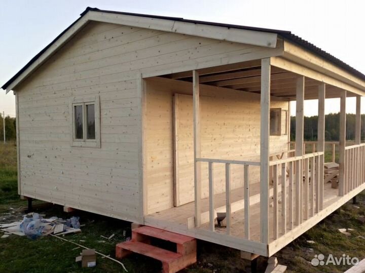 Дачный домик бытовка с верандой 6х5