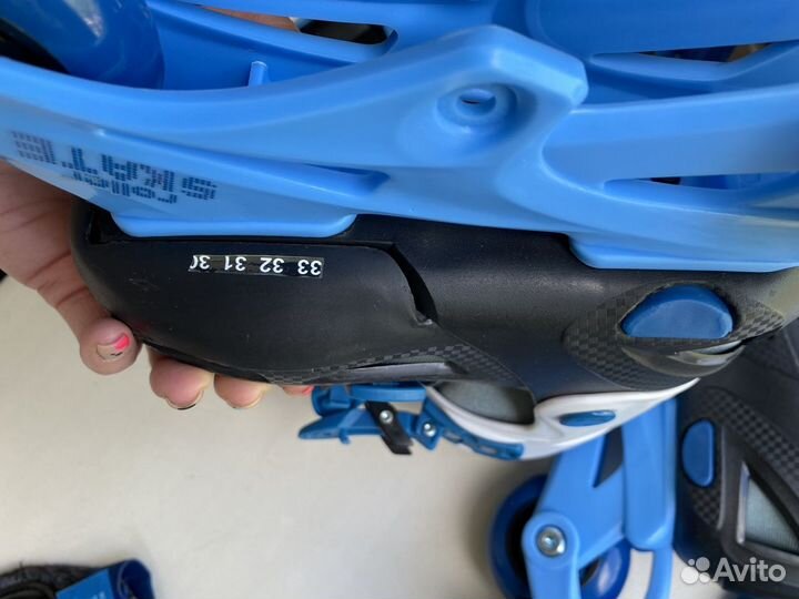 Ролики imaginarium раздвижные 30-33 р.набор с защи