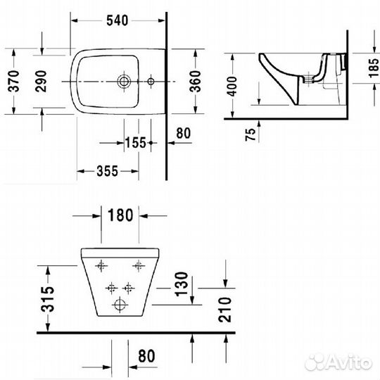 Duravit DuraStyle Биде 2287150000