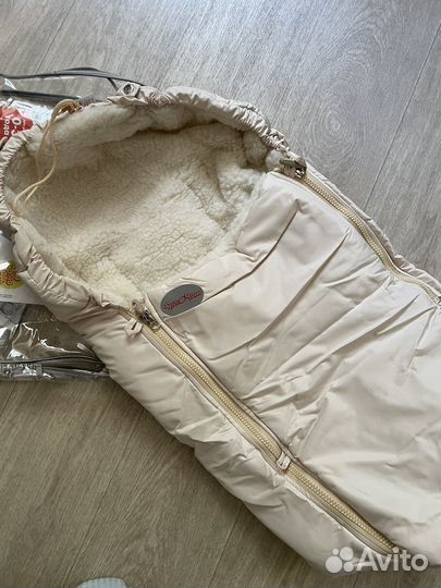 Конверт зимний на овчине новый