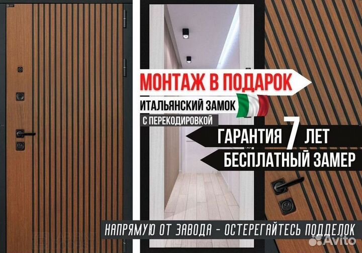 Дверь входная коричневая Италия Шторм