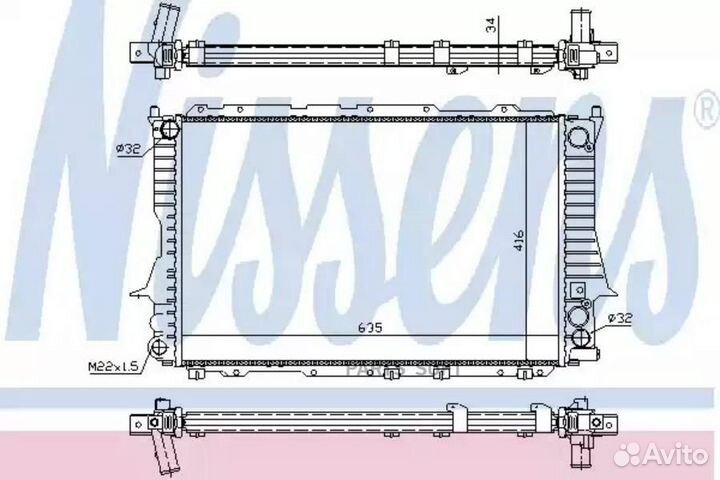 Радиатор охлаждения двс audi 100 C4 (1991) 100 2.6