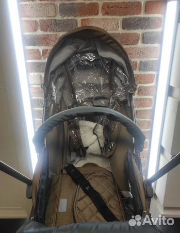 Санки-коляска Galaxy Kids-3-2-Т, бронза/крупный ро