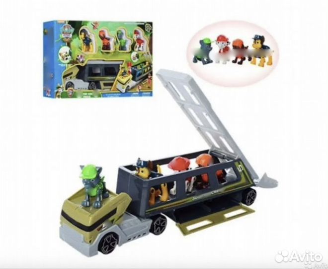Грузовик джунгли и 4 фигурки щенков-спасателей