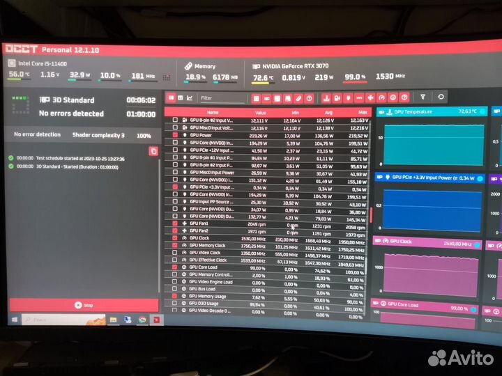 Видеокарта MSI RTX3070 Ventus 3X OC 8Gb
