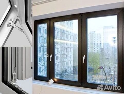 Окна пластиковые черные