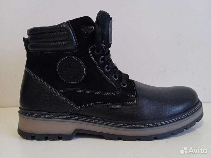 Ботинки зимние 40(26 см), 42(28 см)кожа,мех натур