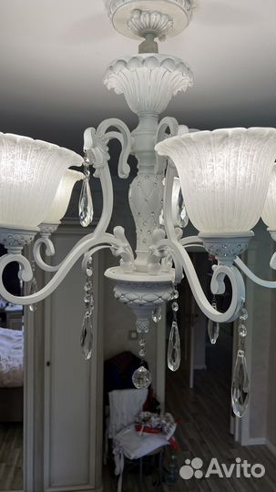 Люстра италия swarovski латунь