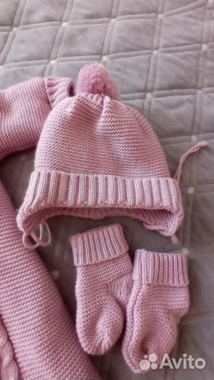 Комплект на выписку осень-зима вязаный шерсть