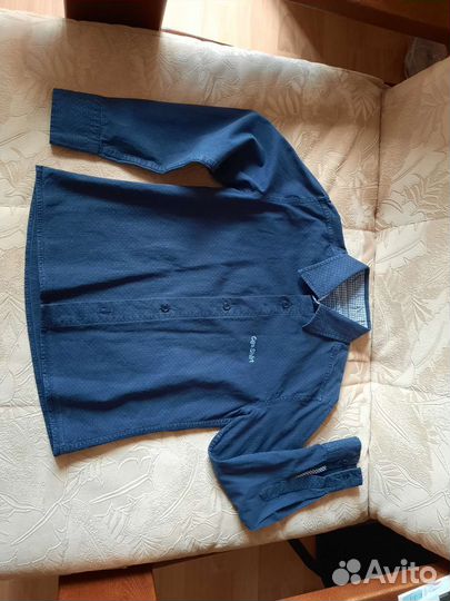 Рубашка с длинным руковом р 116 школа